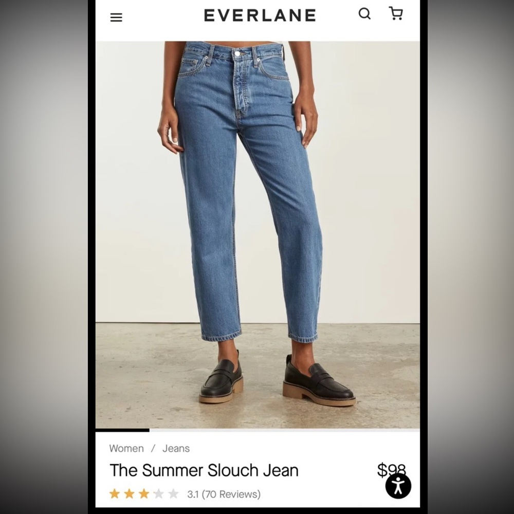 Everlane Summer Slouch Jean size26